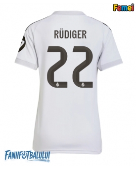 Real Madrid Antonio Rudiger #22 Tricou Fotbal Replică 2025-26 Femei Acasa